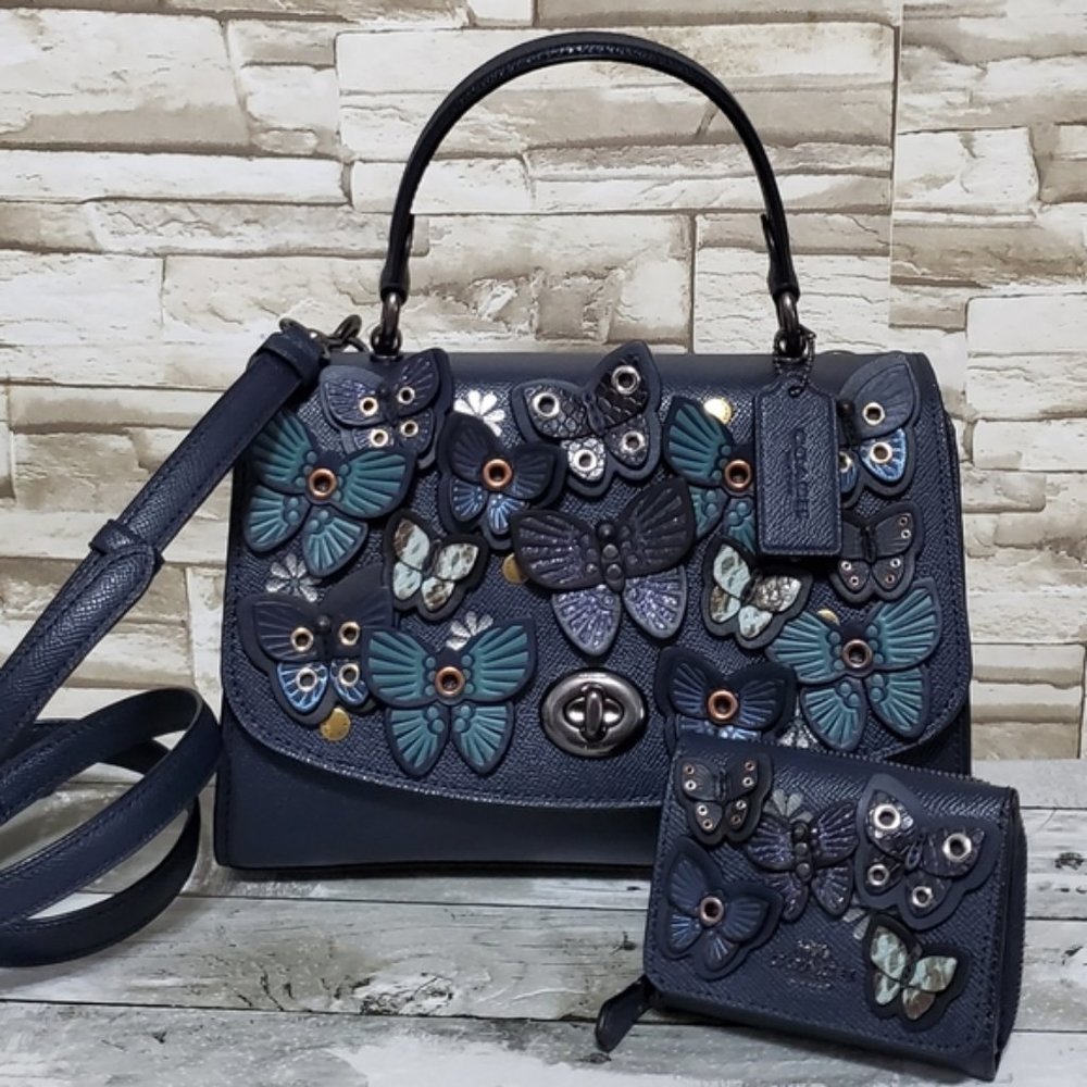 Coach Tilly Top Butterfly Satch & Wallet